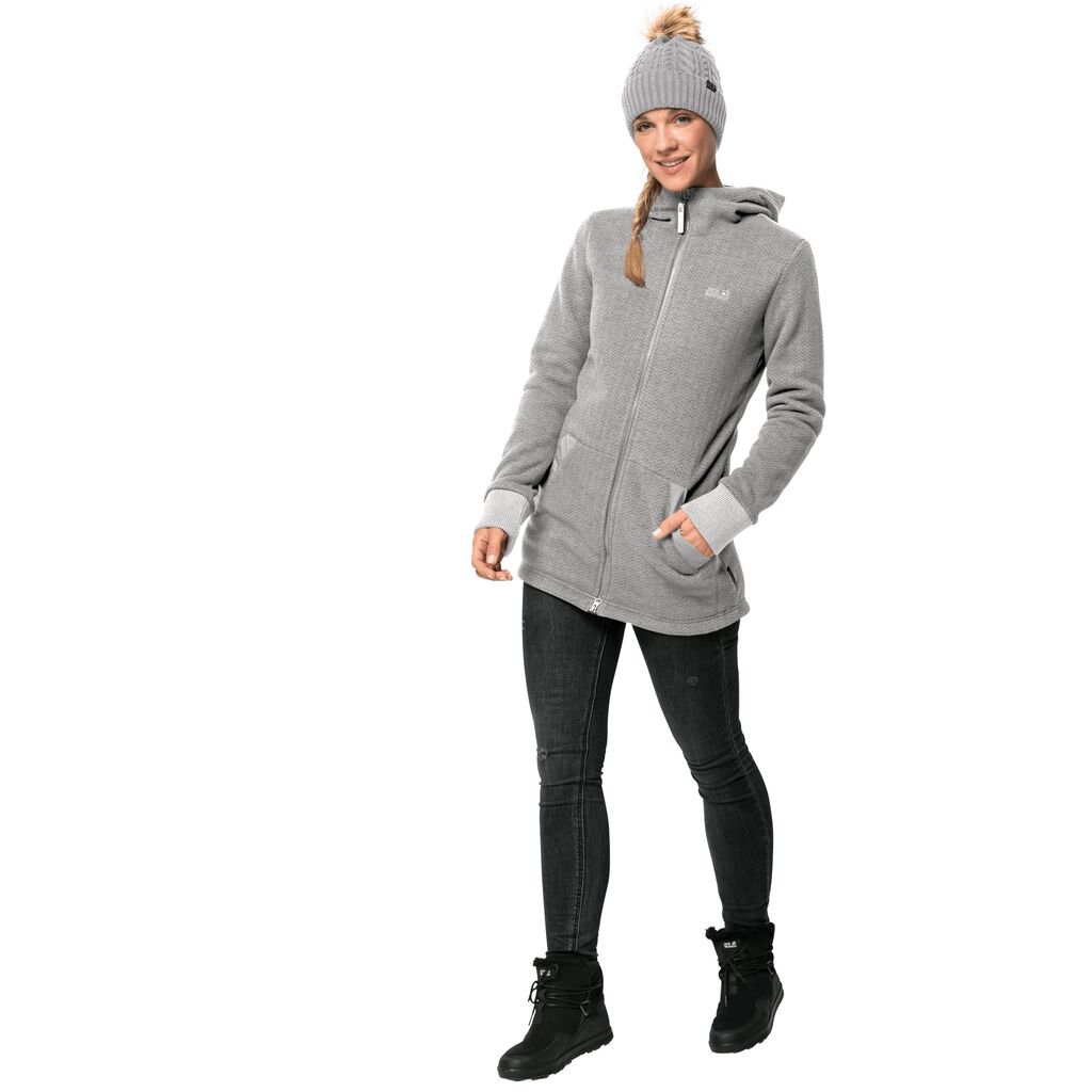 Jack Wolfskin PATAN LONG fleece ζακετεσ γυναικεια γκρι | GR4179845